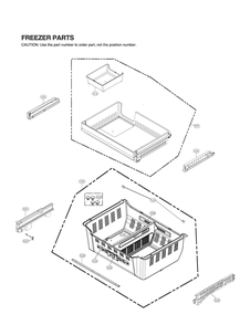 Freezer Parts Diagram and Parts List for GR-L30GMSRM ASTCNA0 LG Refrigerator