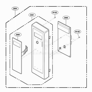Control Panel Parts 4 Diagram and Parts List for DFS11G ASTQMTR LG Range