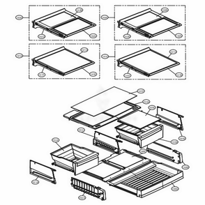 Refrigerator Parts Diagram and Parts List for 72373 ASTCSE2 LG Refrigerator