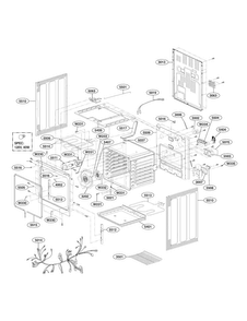 Cavity Parts Diagram and Parts List for LRE30453ST 02 LG Range