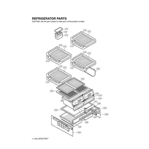 Section 3 Diagram and Parts List for LRFC25750SW ASWCLGA LG Refrigerator