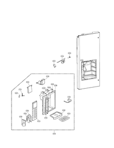 Dispenser Parts Diagram and Parts List for LFX25971SW 03 LG Refrigerator