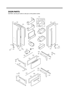 Door Parts Diagram and Parts List for GC-L21AVSP ASTCNA2 LG Refrigerator