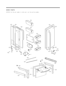 Door Parts Diagram and Parts List for GC-L288GSXM ASTCNA1 LG Refrigerator
