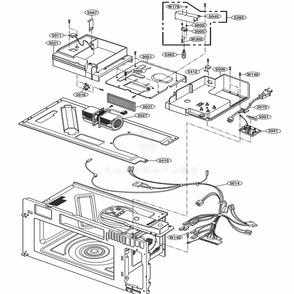 Interior Parts 2 Diagram and Parts List for LSMC3089BD CBDESTD LG Microwave