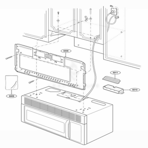 Installation Parts Diagram and Parts List for 62759 ABKESEA LG Range