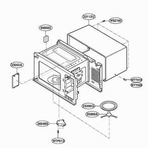 Part Location Diagram of 3112W0U023U LG OUT CASE,[U-BENDING]