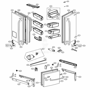 Part Location Diagram of AED75013004 LG HANDLE ASSEMBLY,REFRIGERATOR