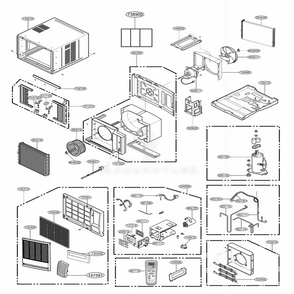 Main Diagram and Parts List for EP18G33 AWYAFRD LG Air Conditioner