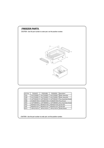 Freezer Parts Diagram and Parts List for GC-J258GQXL ASWCSE0 LG Refrigerator