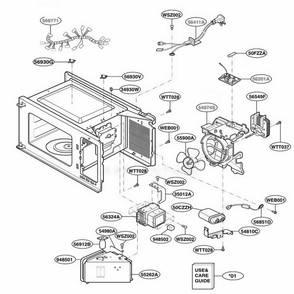 Interior Parts 2 Diagram and Parts List for JES1656SJ CSTEGEU LG Range