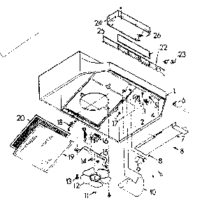 Range Hood Diagram and Parts List for 2335188411  Kenmore Range Hood