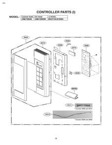 Controller Parts 1 Diagram and Parts List for JVM6172SKSS CS1EGEU LG Microwave Oven Combo