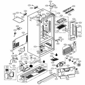Case Parts Diagram and Parts List for LFC25776ST ASTCNA1 LG Refrigerator