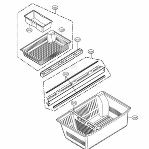 Freezer Parts Diagram and Parts List for 71073 ASTCSE3 LG Refrigerator