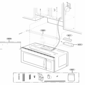 Installation Parts Diagram and Parts List for LMV1762ST CSBELGA LG Microwave