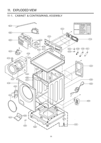 Diagram 1 Diagram and Parts List for FH3H2CDNV1 ABWEVEU LG Washer