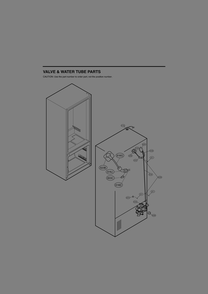 Valve And Water Tube Parts Diagram and Parts List for GR-L28ANSHP ASTCNA0 LG Refrigerator