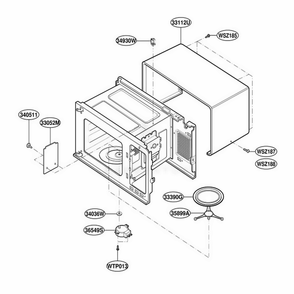 Oven Cavity Parts Diagram and Parts List for YMT3135SHQ M1EWPC LG Range