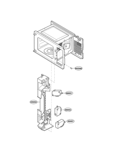 Latch Board Parts Diagram and Parts List for LMAB1240ST01  LG Microwave