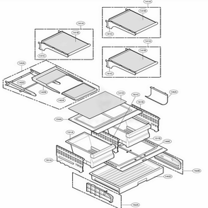 Refrigerator Parts Diagram and Parts List for 78553 AST5SEF LG Refrigerator