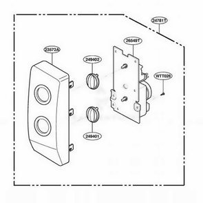 Controller Parts Diagram and Parts List for MA7511W KW1ETAR LG Wall Oven