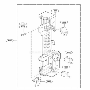 Latch Board Parts Diagram and Parts List for LMV1645SBQ ABSELGA LG Wall Oven