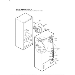 Section 6 Diagram and Parts List for LRFD25850WW ASWCLGA LG Refrigerator