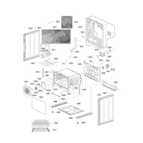 Lower Cavity Diagram and Parts List for LDE4415BD 00 LG Range