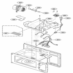 Interior Parts 2 Diagram and Parts List for JVM1540DMWW CWHEGEU LG Range
