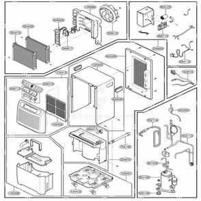 Main Diagram and Parts List for DH504EL AWYAUSG LG Air Conditioner