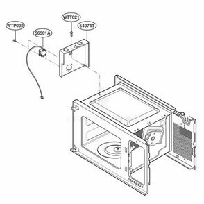Sensor Parts Diagram and Parts List for 88030 AMWESEC LG Range