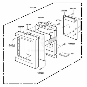 Control Parts Diagram and Parts List for ACO1180AC ABSEAMA LG Range