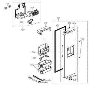 Part Location Diagram of ADX73490601 LG GASKET ASSEMBLY,DOOR