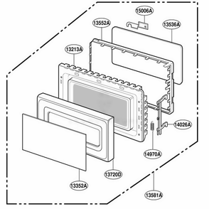 Part Location Diagram of 3581W1A115Q LG Door assy gross