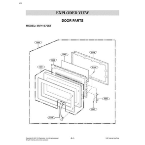 Section 5 Diagram and Parts List for MVH1670ST CSBEGSE LG Microwave Oven Combo