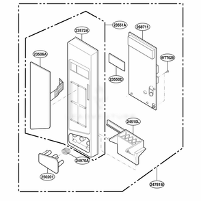 Control Panel Parts Diagram and Parts List for KCMS1555RWH CW1EKAD LG Wall Oven