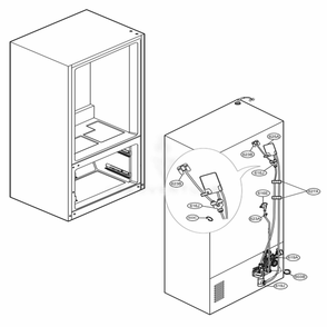 Valve And Water Tube Parts Diagram and Parts List for LMRS28626S ASTCNA0 LG Refrigerator