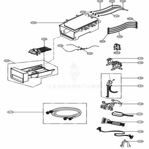 Dispenser Assembly Diagram and Parts List for GCWM1069CD7 ASSEELC LG Washer