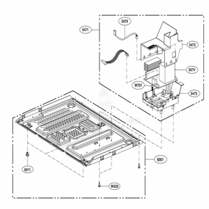 Base Plate Parts Diagram and Parts List for LMC1275SB CBKELGA LG Range