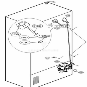 Valve And Water Tube Parts Diagram and Parts List for 74042 ASWCSE1 LG Refrigerator