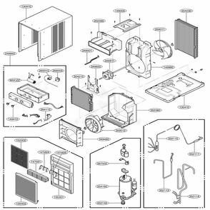 Main Diagram and Parts List for LC1200 AWYCUSL LG Air Conditioner