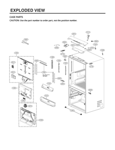 Case Parts Diagram and Parts List for GR-J248FSYM ASTCNA1 LG Refrigerator
