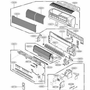 Indoor Unit Diagram and Parts List for BVMC18SB AWHAHCI LG Air Conditioner