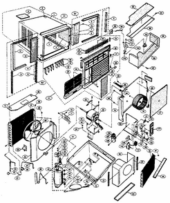 Unit Part Image Diagram and Parts List for GA-0911CC  LG Air Conditioner