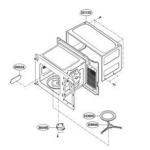 Oven Cavity Parts Diagram and Parts List for MS2042DB CBKQDTH LG Wall Oven
