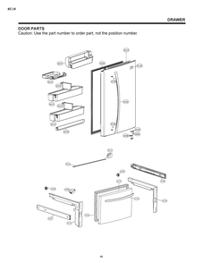 Door Parts Diagram and Parts List for GM-B228RSFM ASTCSE4 LG Refrigerator