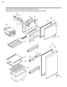 Door Parts, Refrigerator And Freezer Parts Diagram and Parts List for GM-B372SLCA APZCNA0 LG Refrigerator