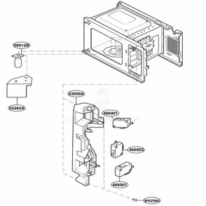 Latch Board Parts Diagram and Parts List for MA745W CWHEGSE LG Range