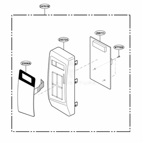 Part Location Diagram of 4781W1M279D LG CONTROLLER ASSEMBLY,KEYP